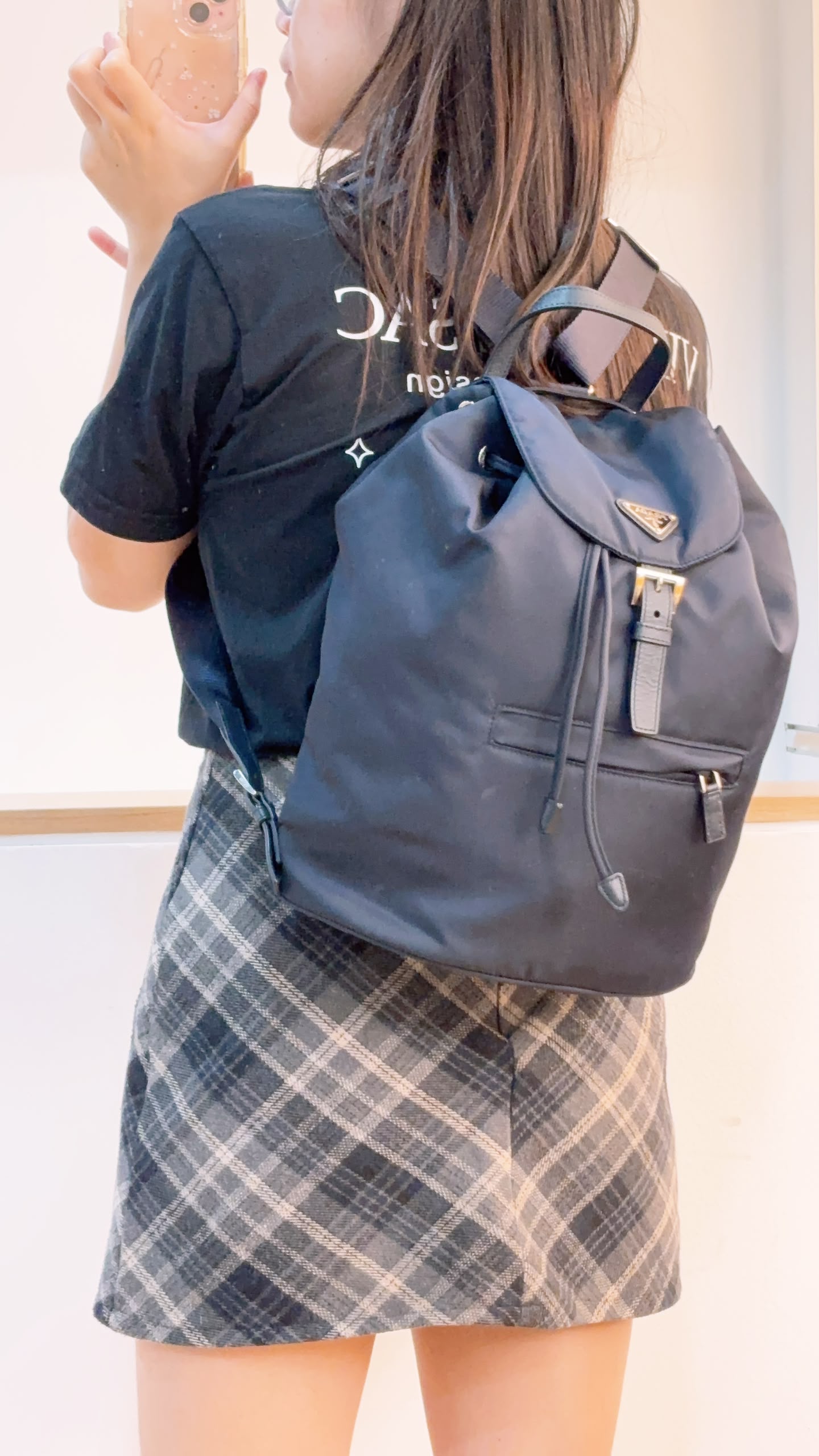 Prada Blue Nylon Small Backpack