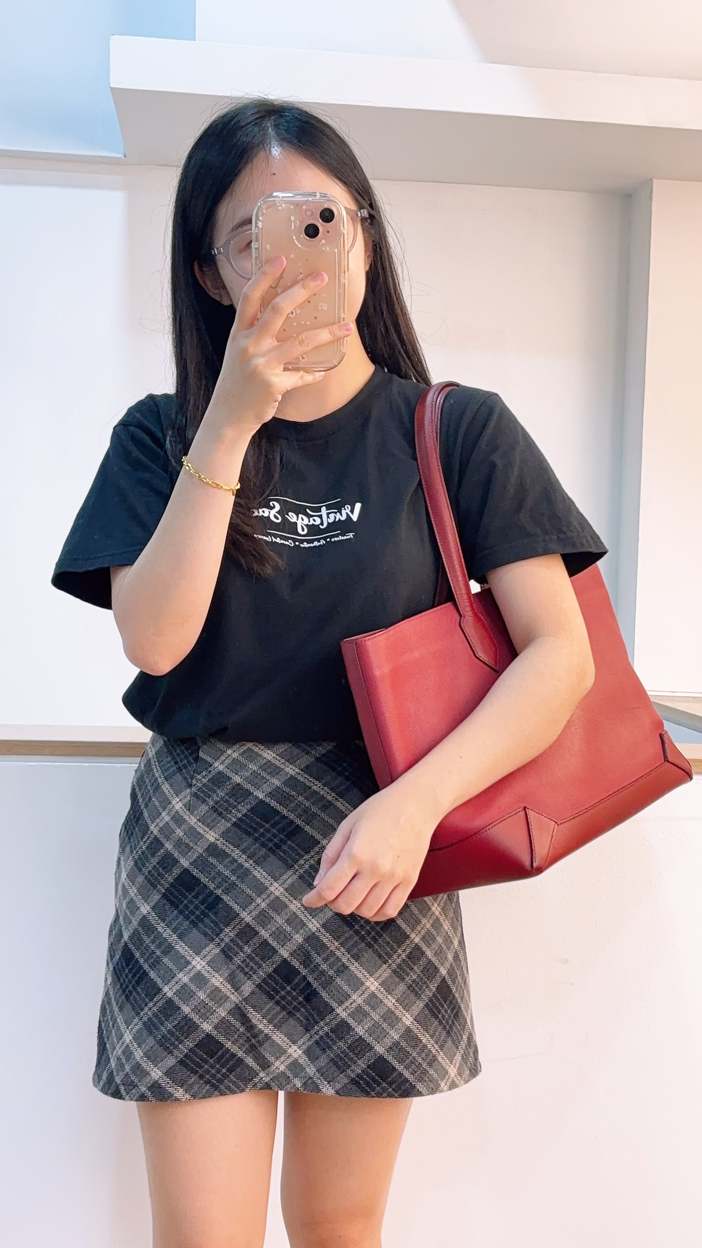 Hermes Rouge Grenat Evercolor / Epsom Maxi Box 36 Cabas