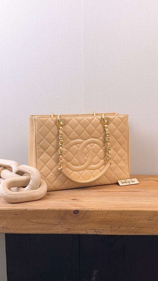 Chanel Beige Caviar GST (GHW)
