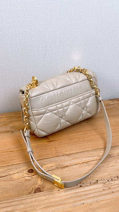 Dior Sand Lambskin Macro Cannage Small Caro (GHW)