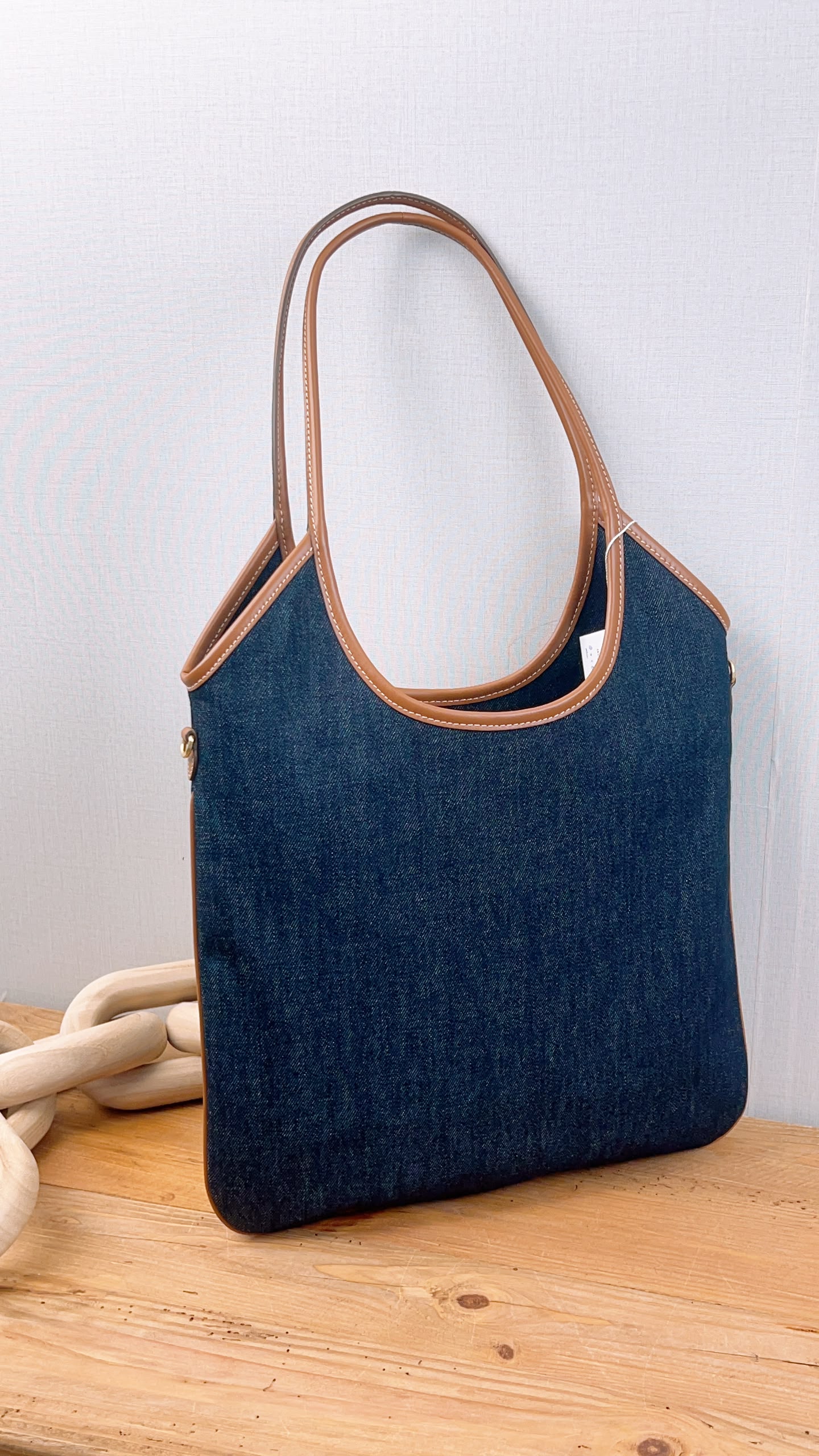 Miu Miu Blue/Brandy Denim Ivy Tote