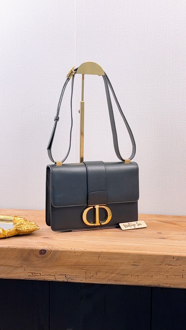 Dior Black Calfskin Montaigne 30 (GHW)