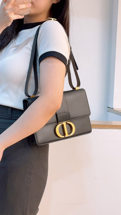 Dior Black Calfskin Montaigne 30 (GHW)