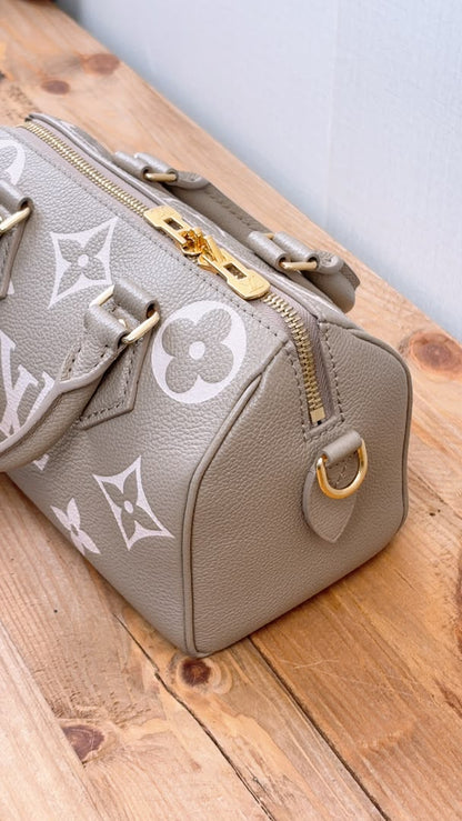 LV Tourterelle Creme Empreinte Speedy 20