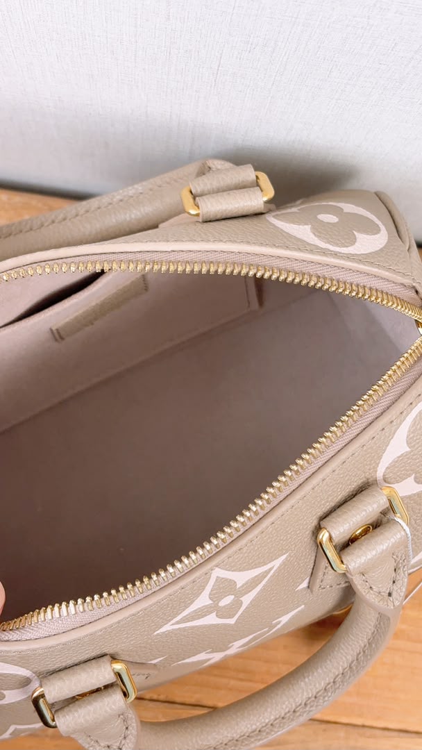 LV Tourterelle Creme Empreinte Speedy 20