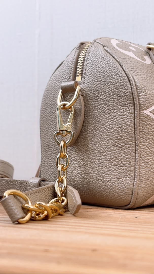LV Tourterelle Creme Empreinte Speedy 20