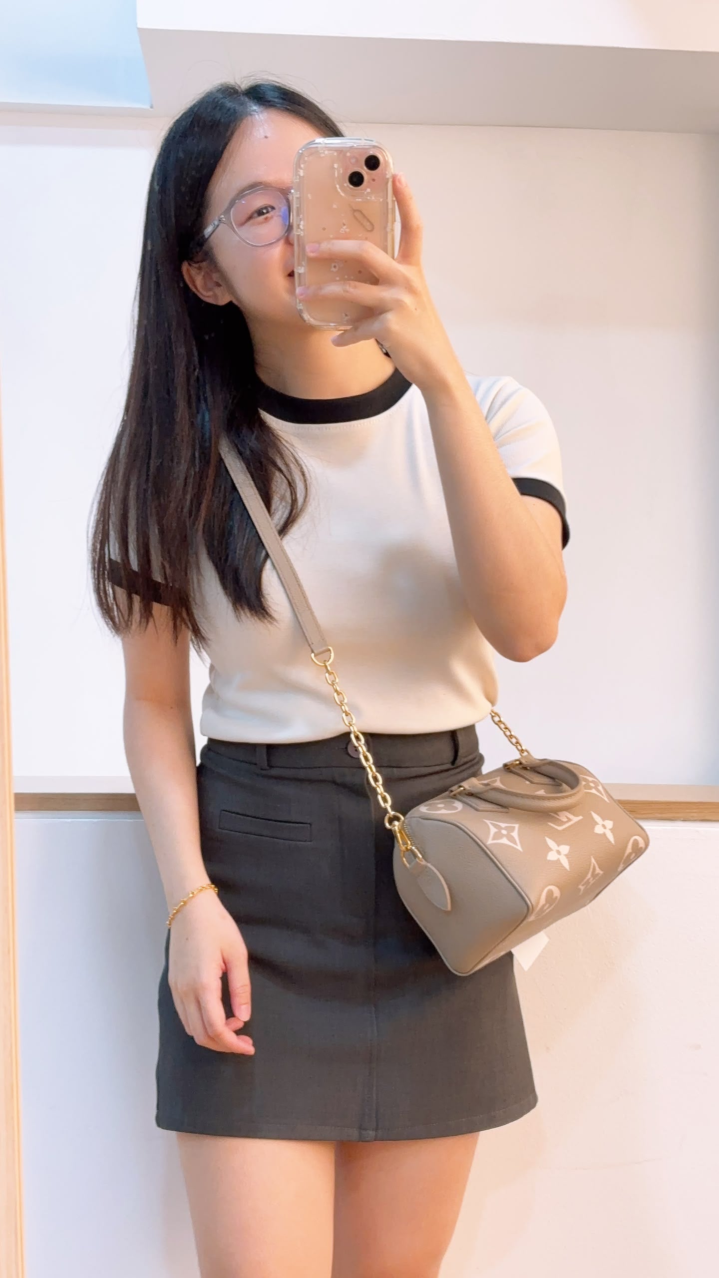 LV Tourterelle Creme Empreinte Speedy 20