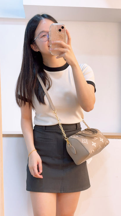 LV Tourterelle Creme Empreinte Speedy 20