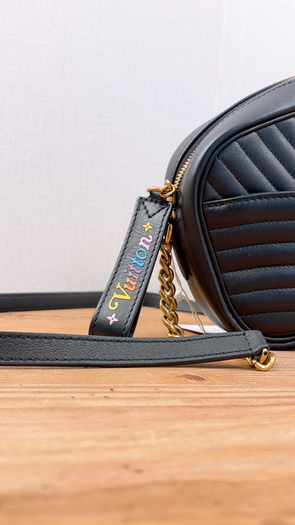 LV Black Calfskin Wave Camera Bag