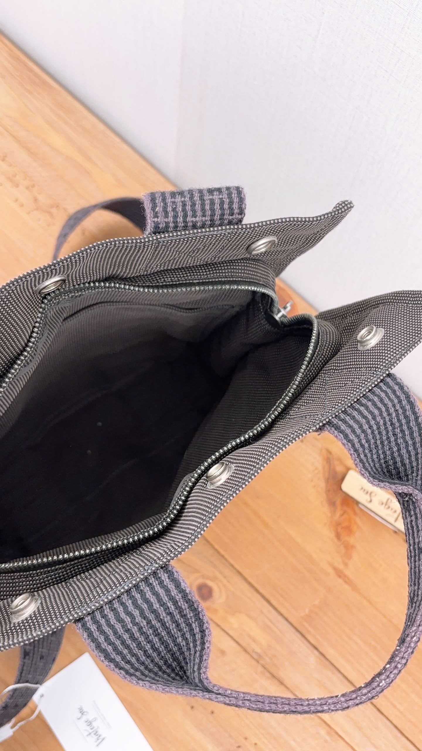Hermes Grey Canvas Herline PM Backpack
