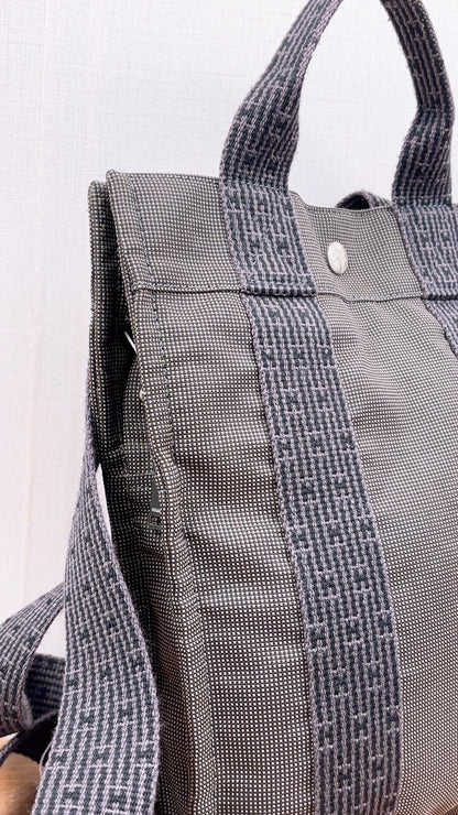 Hermes Grey Canvas Herline PM Backpack