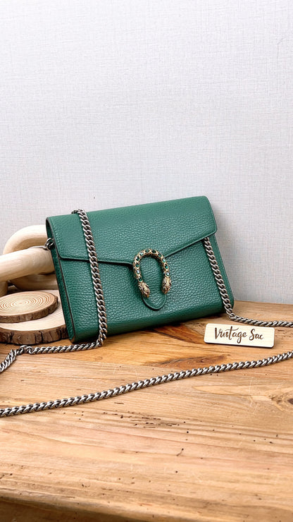 Gucci Green Calfskin Dionysus WOC
