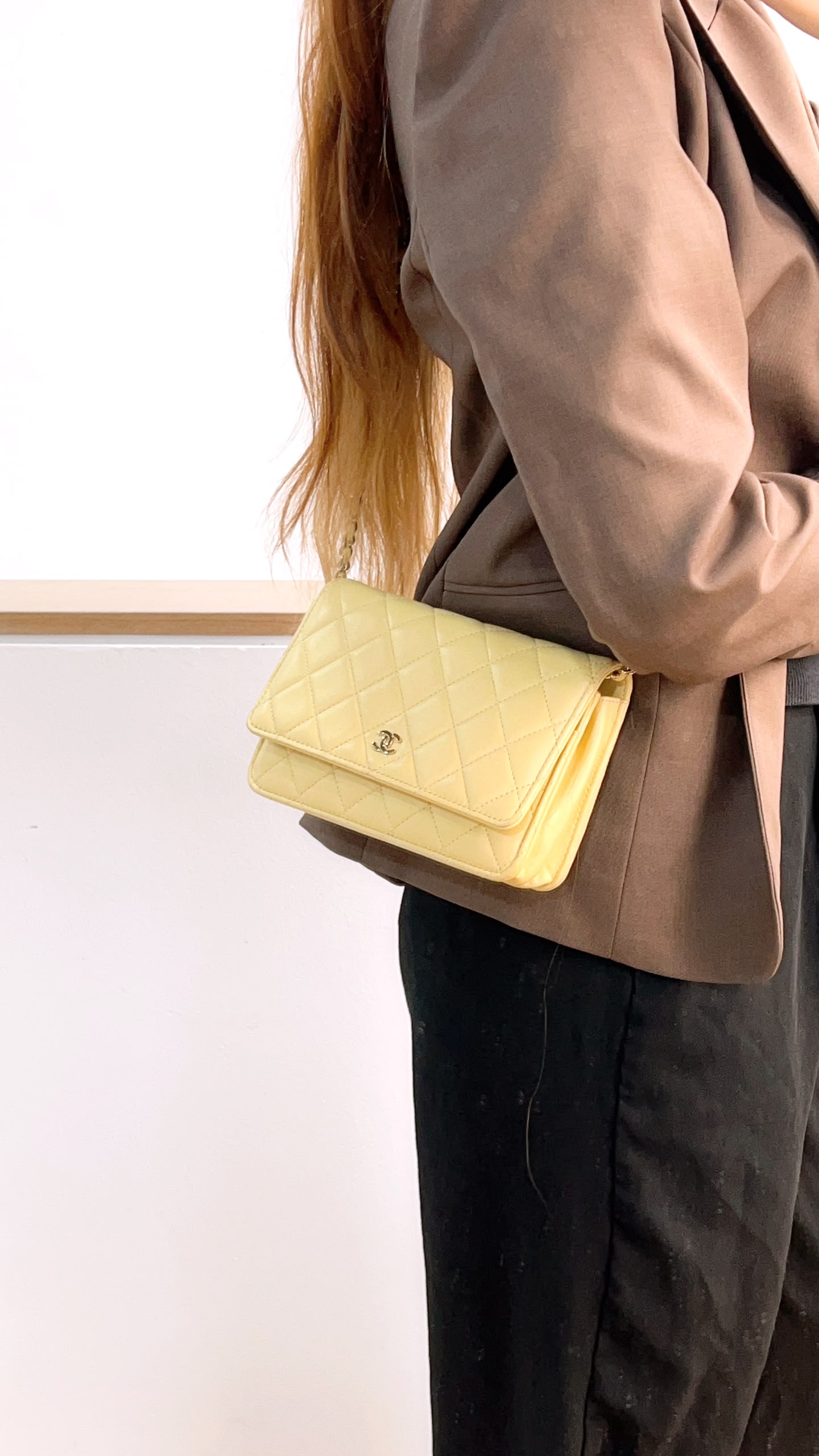 Chanel Yellow Lambskin WOC (GHW)