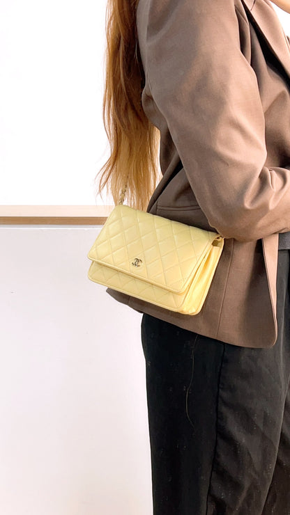 Chanel Yellow Lambskin WOC (GHW)