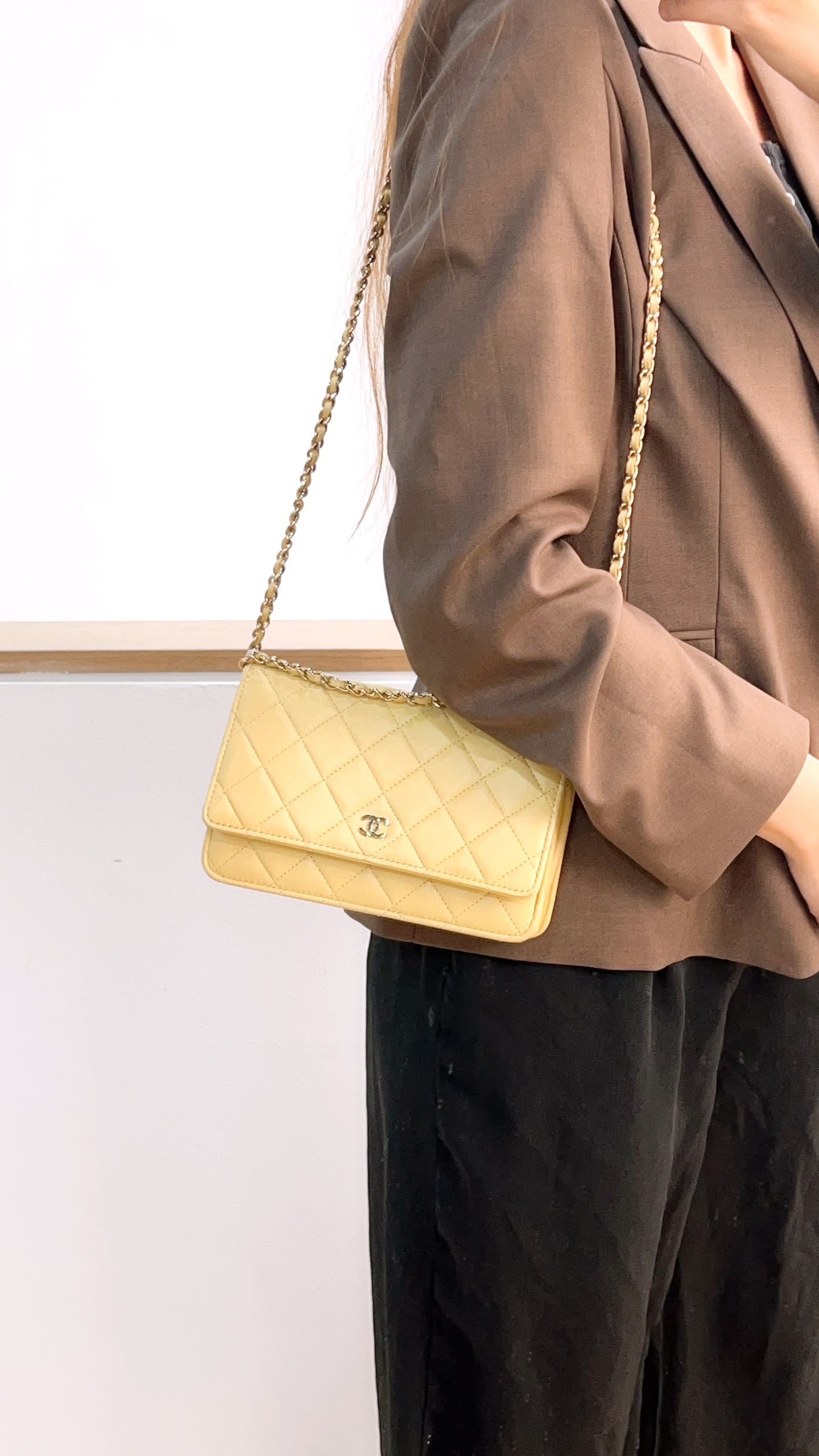 Chanel Yellow Lambskin WOC (GHW)