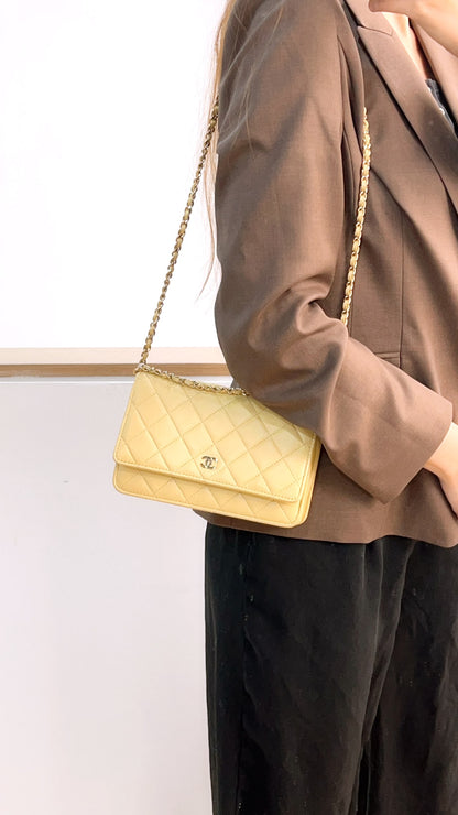 Chanel Yellow Lambskin WOC (GHW)
