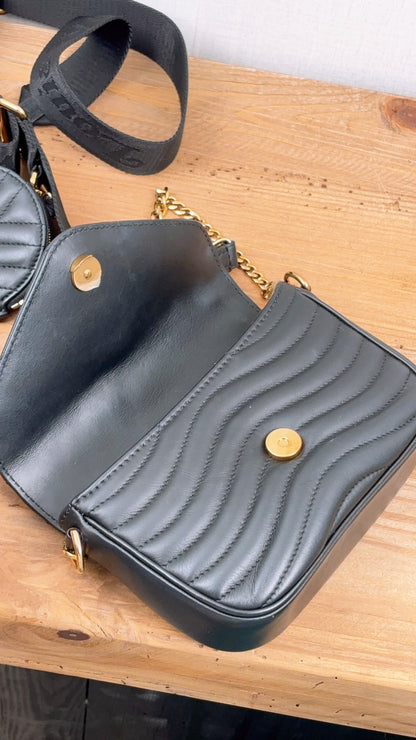LV Black Calfskin New Wave Multi Pochette