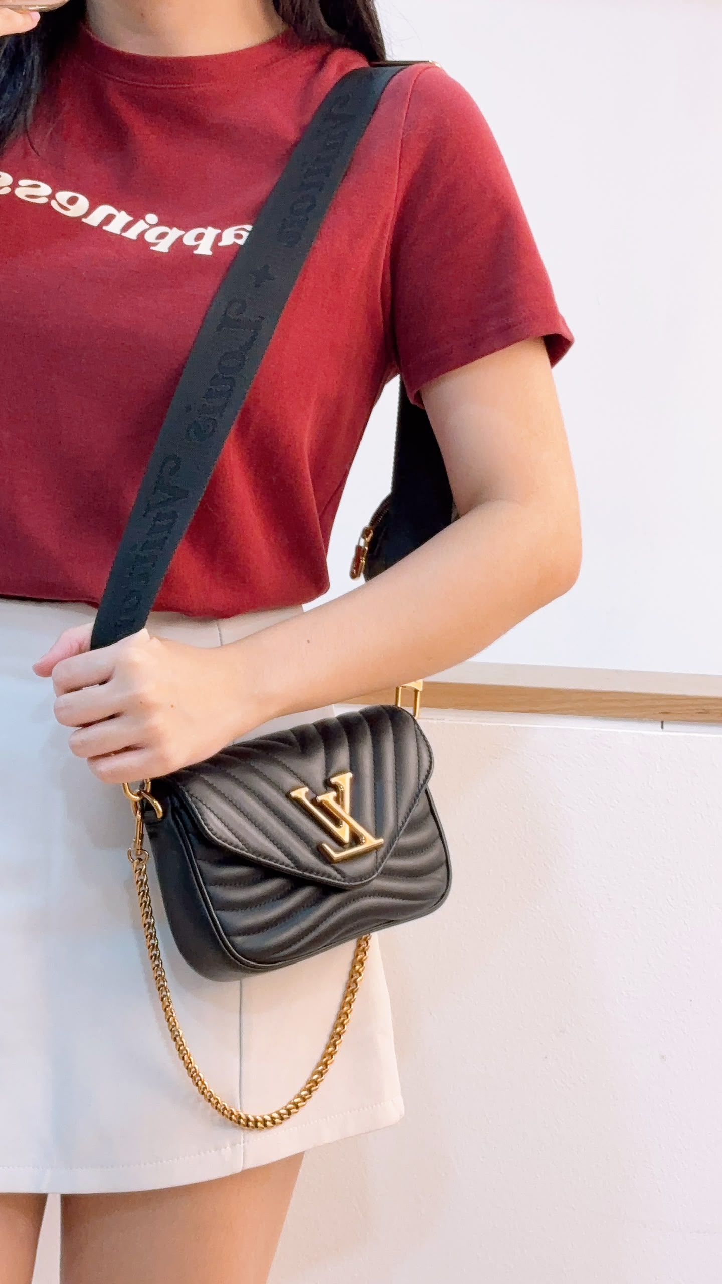 LV Black Calfskin New Wave Multi Pochette