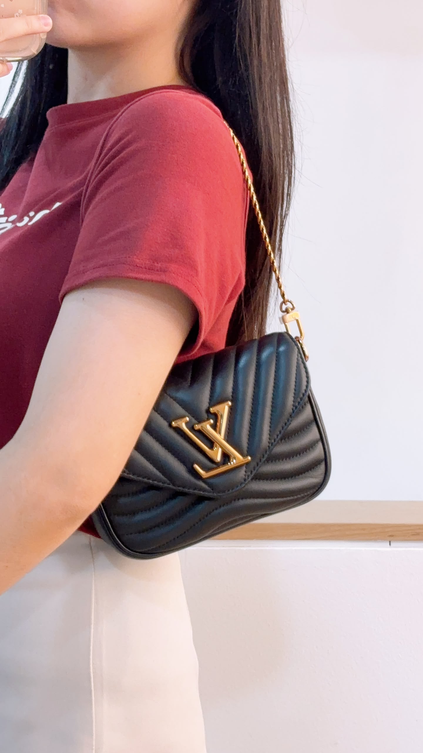 LV Black Calfskin New Wave Multi Pochette