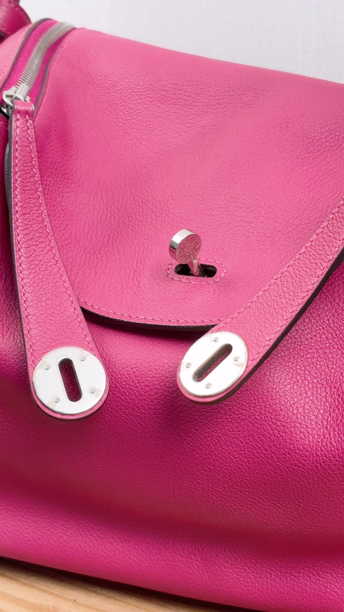 Hermes Rose Pourpre Evercolour Lindy 30 (PHW)