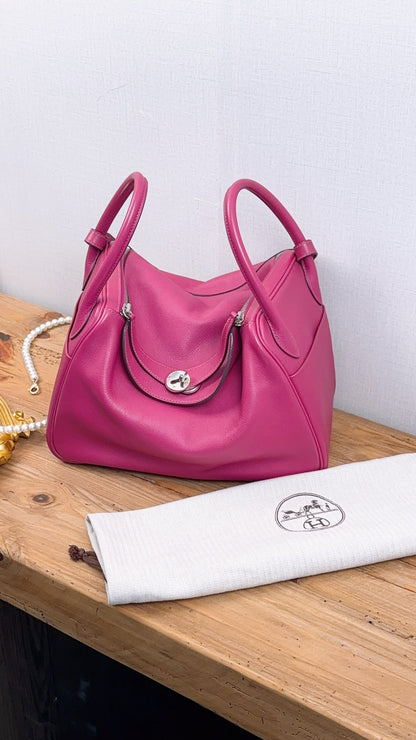 Hermes Rose Pourpre Evercolour Lindy 30 (PHW)