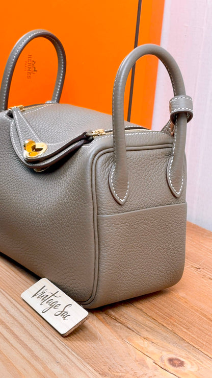Hermes Etoupe Mini Lindy (GHW)