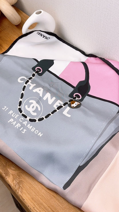 Chanel Silk 23P Coco Cambon Square Scarf