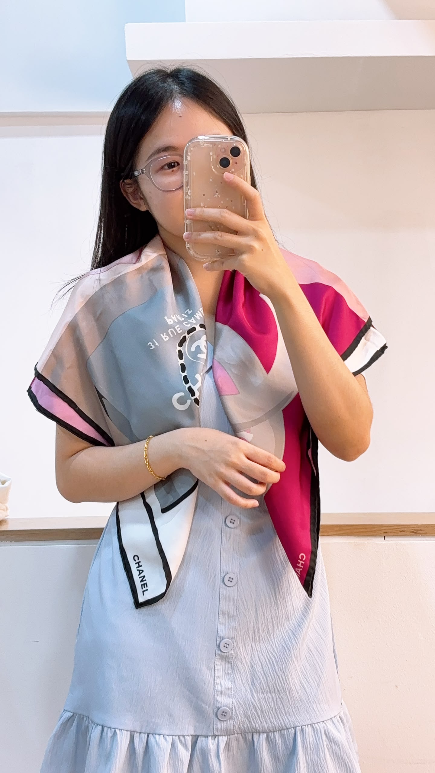 Chanel Silk 23P Coco Cambon Square Scarf