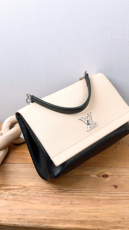 LV Beige/Black Calfskin Lockme II Bag (SHW)