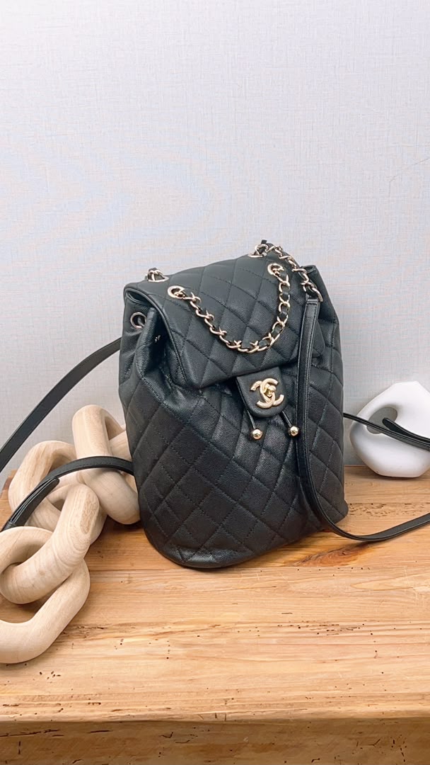 Chanel Black Caviar Urban Spirit Backpack