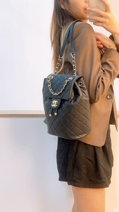Chanel Black Caviar Urban Spirit Backpack
