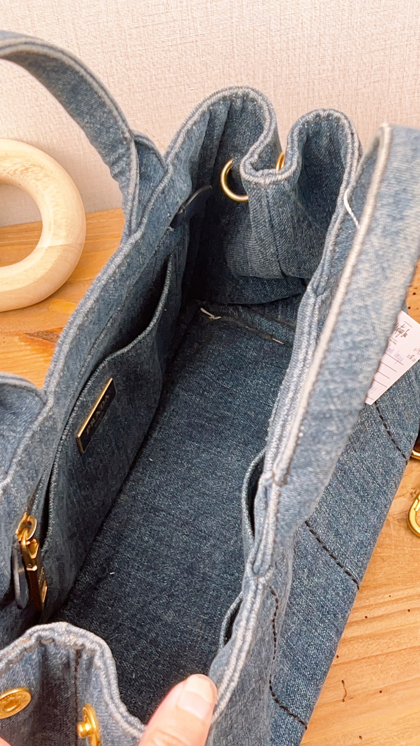 Prada Denim Small Canapa Tote