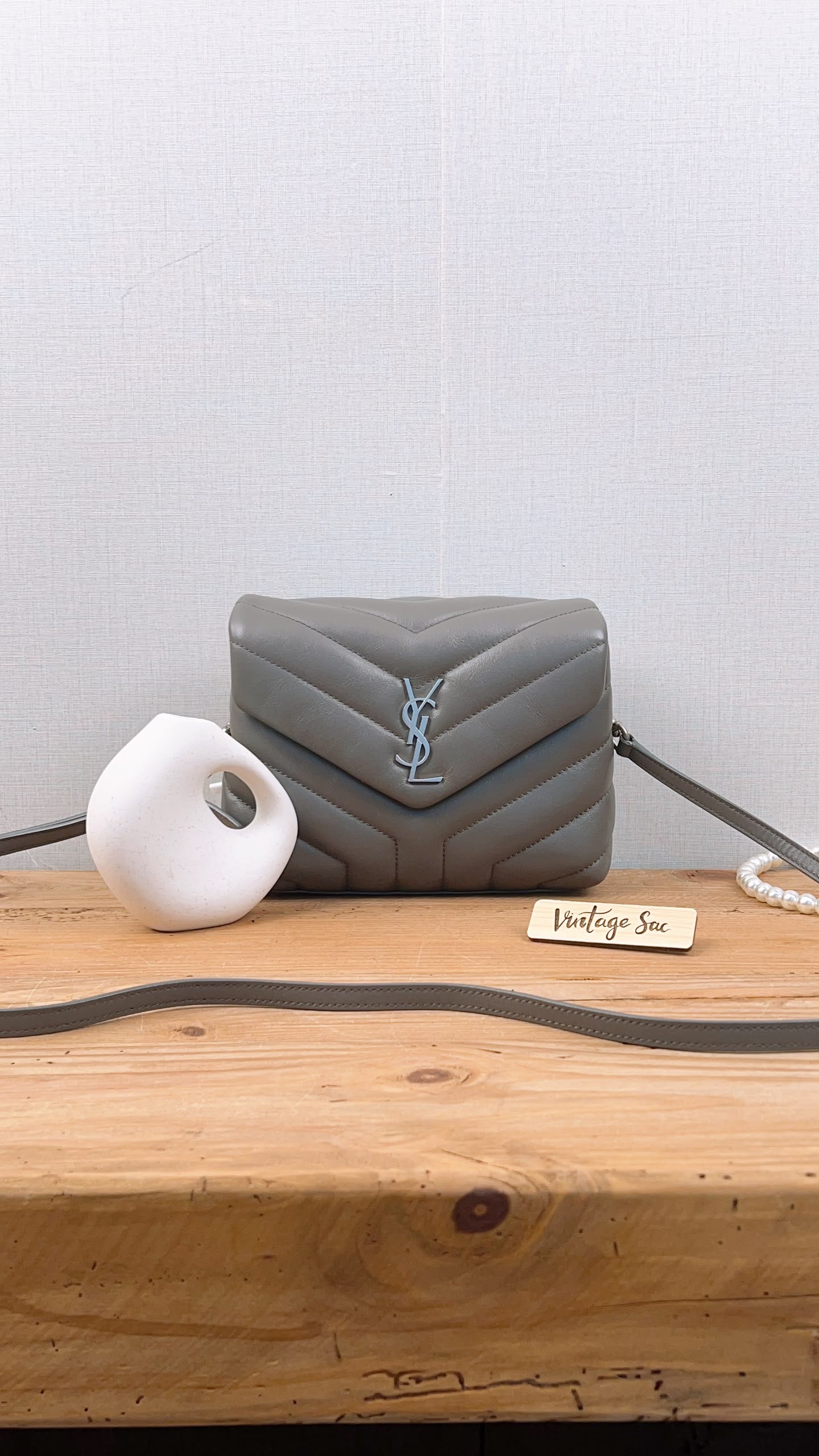 YSL Grey Toy Lou Lou (SHW)