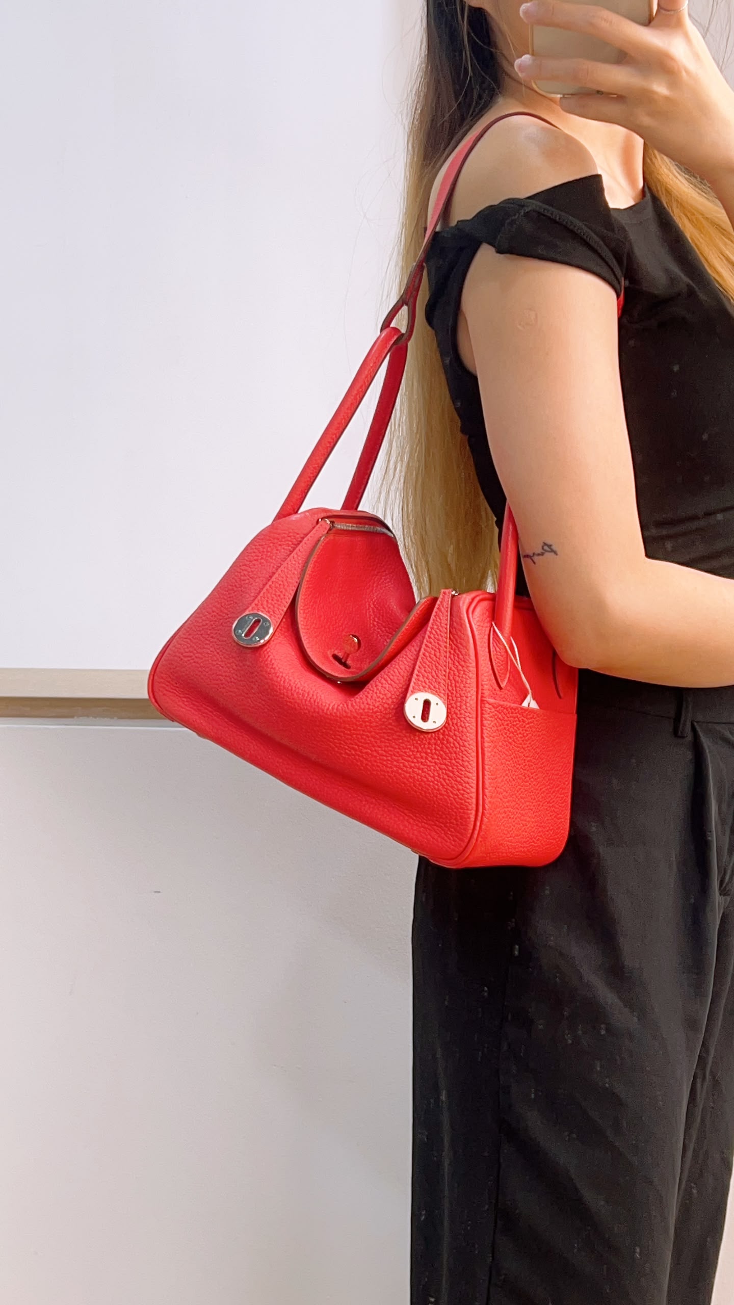 Hermes Noir Picotin 18 (PHW)