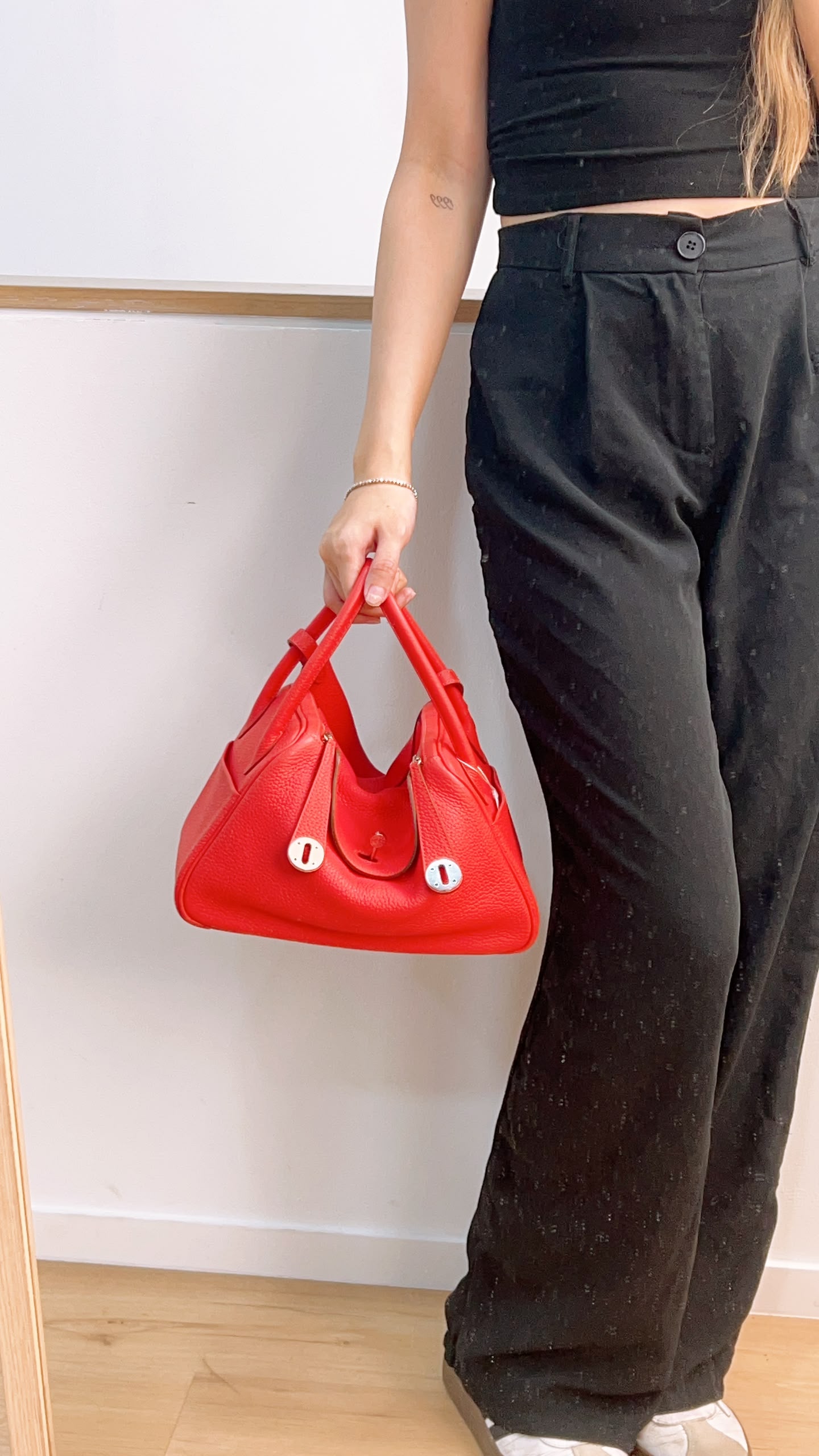 Hermes Noir Picotin 18 (PHW)