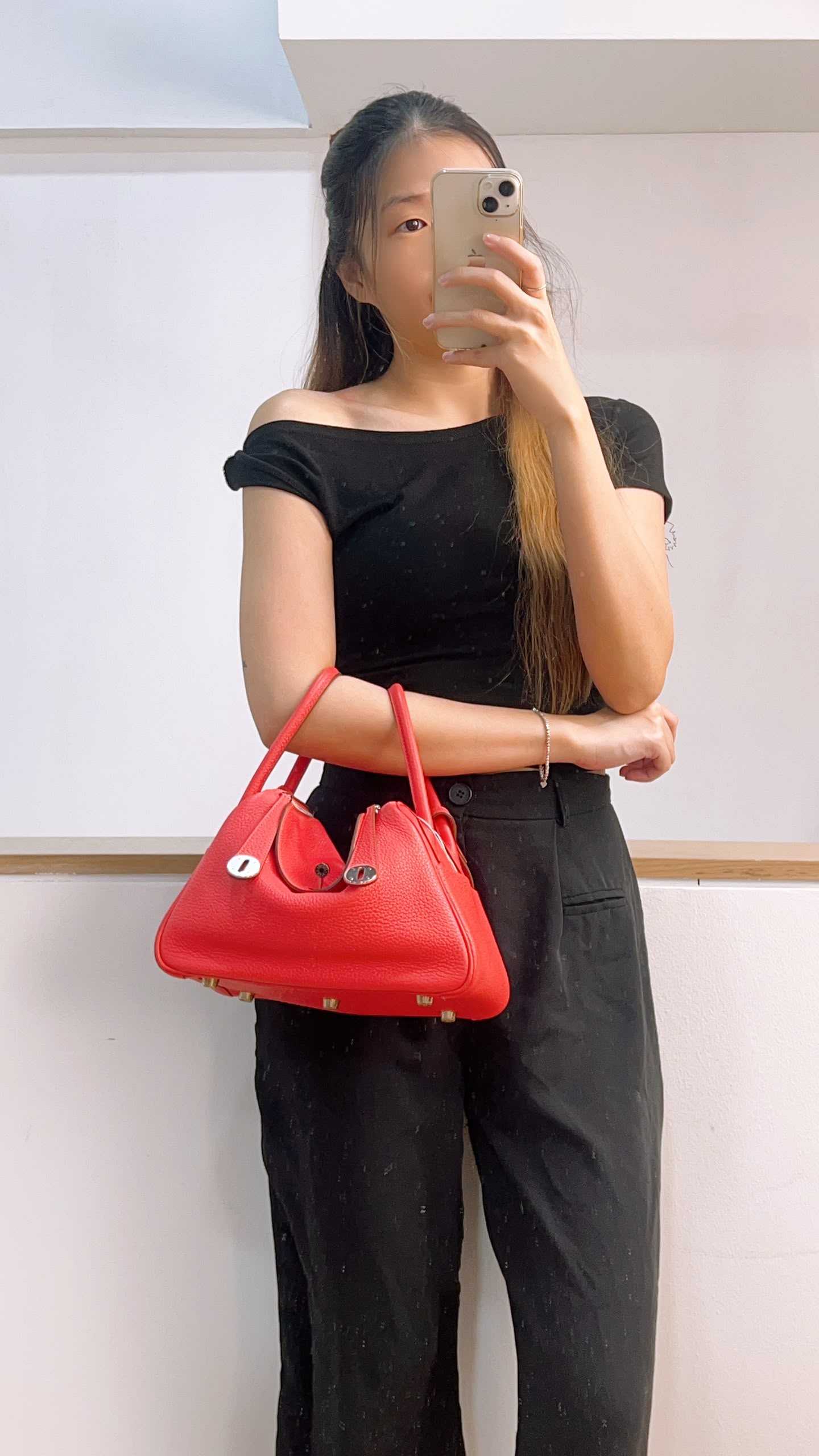 Hermes Noir Picotin 18 (PHW)