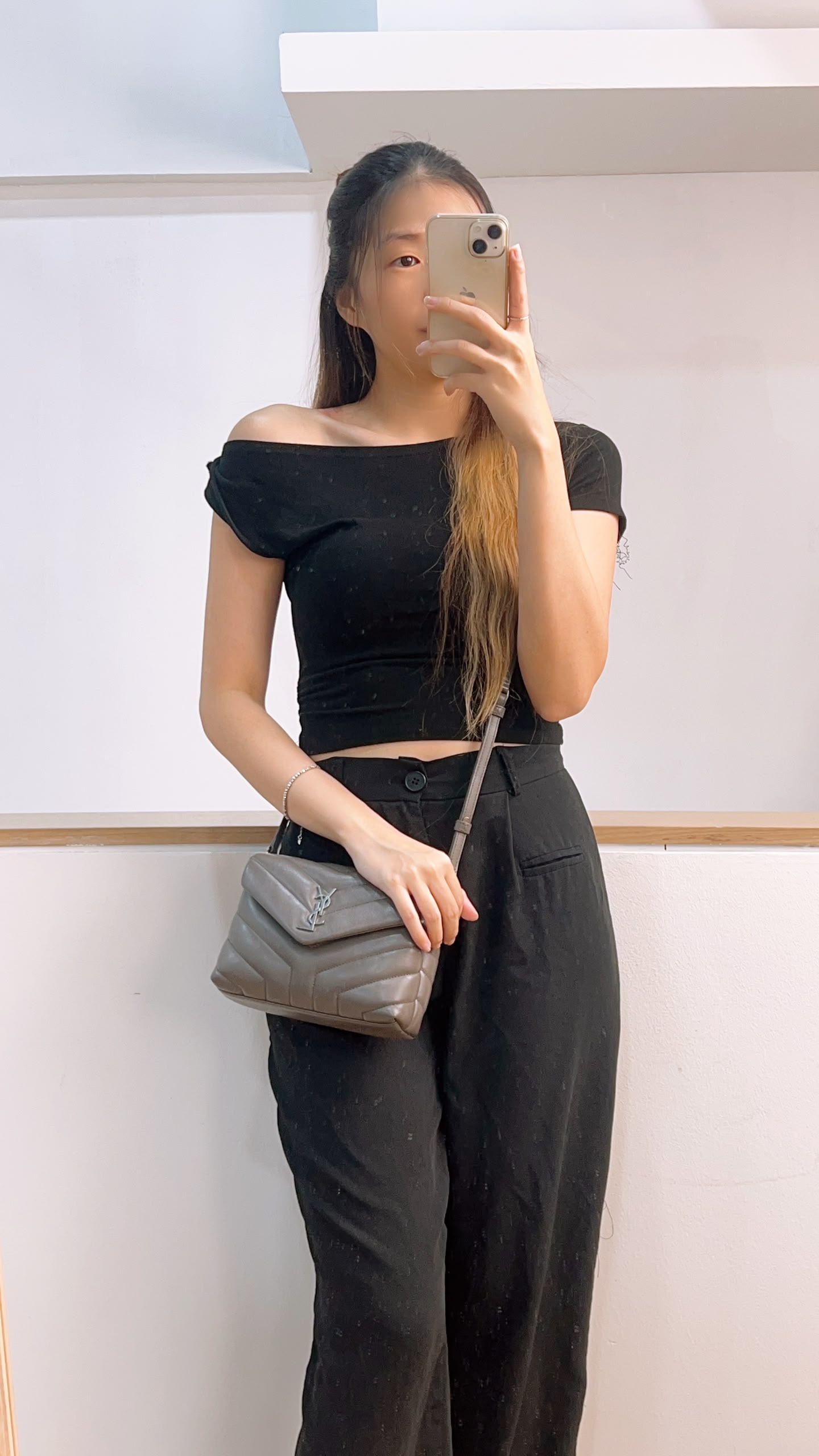YSL Grey Toy Lou Lou (SHW)