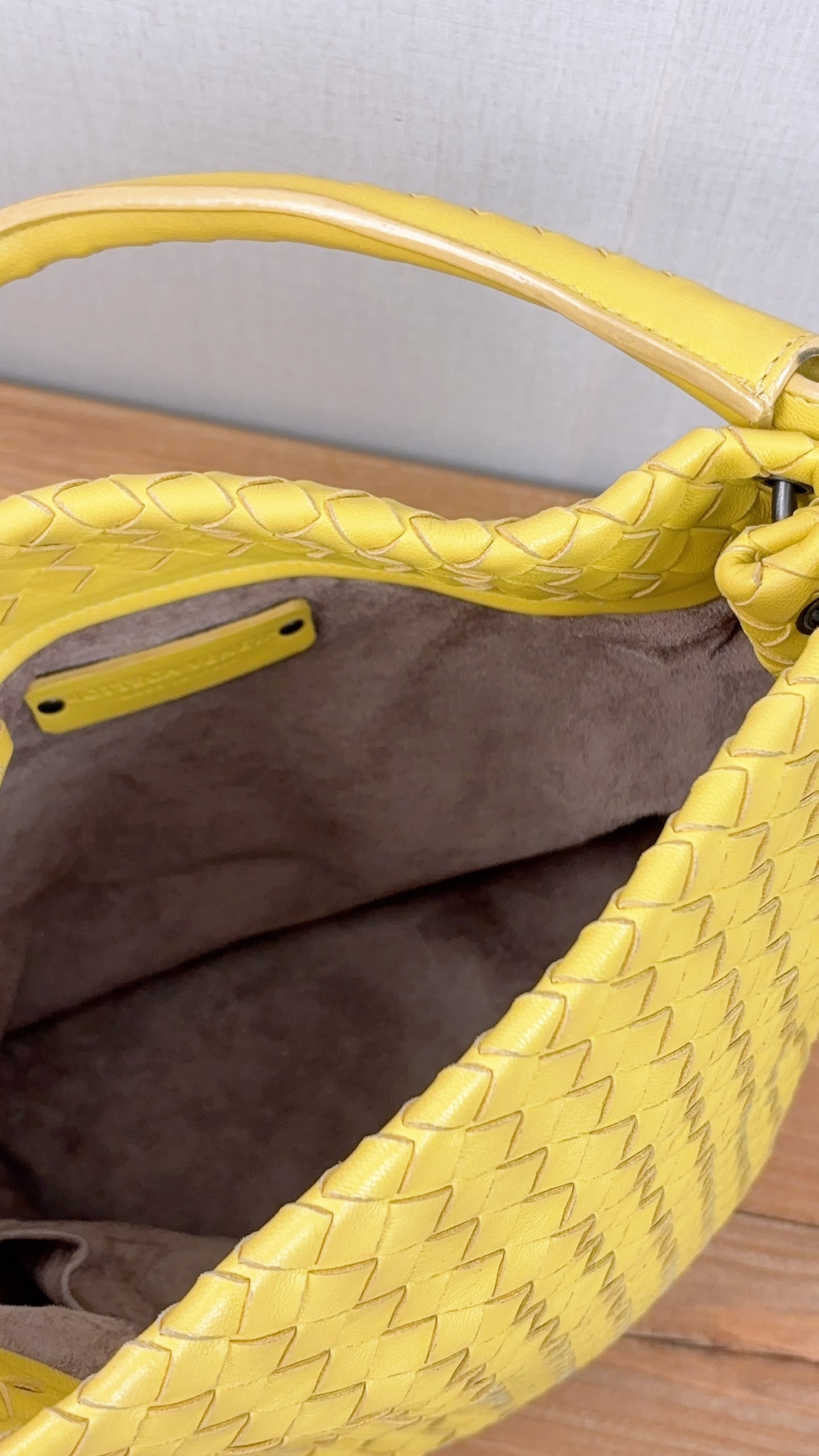 Bottega Veneta Yellow Intrecciato Nappa Bucket Bag