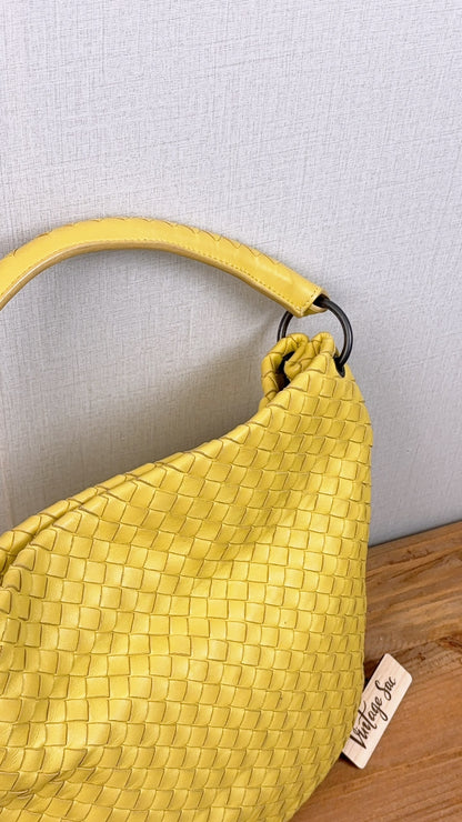 Bottega Veneta Yellow Intrecciato Nappa Bucket Bag