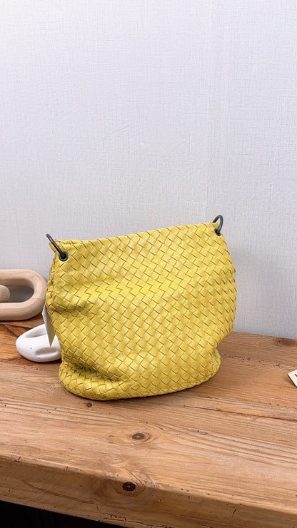Bottega Veneta Yellow Intrecciato Nappa Bucket Bag