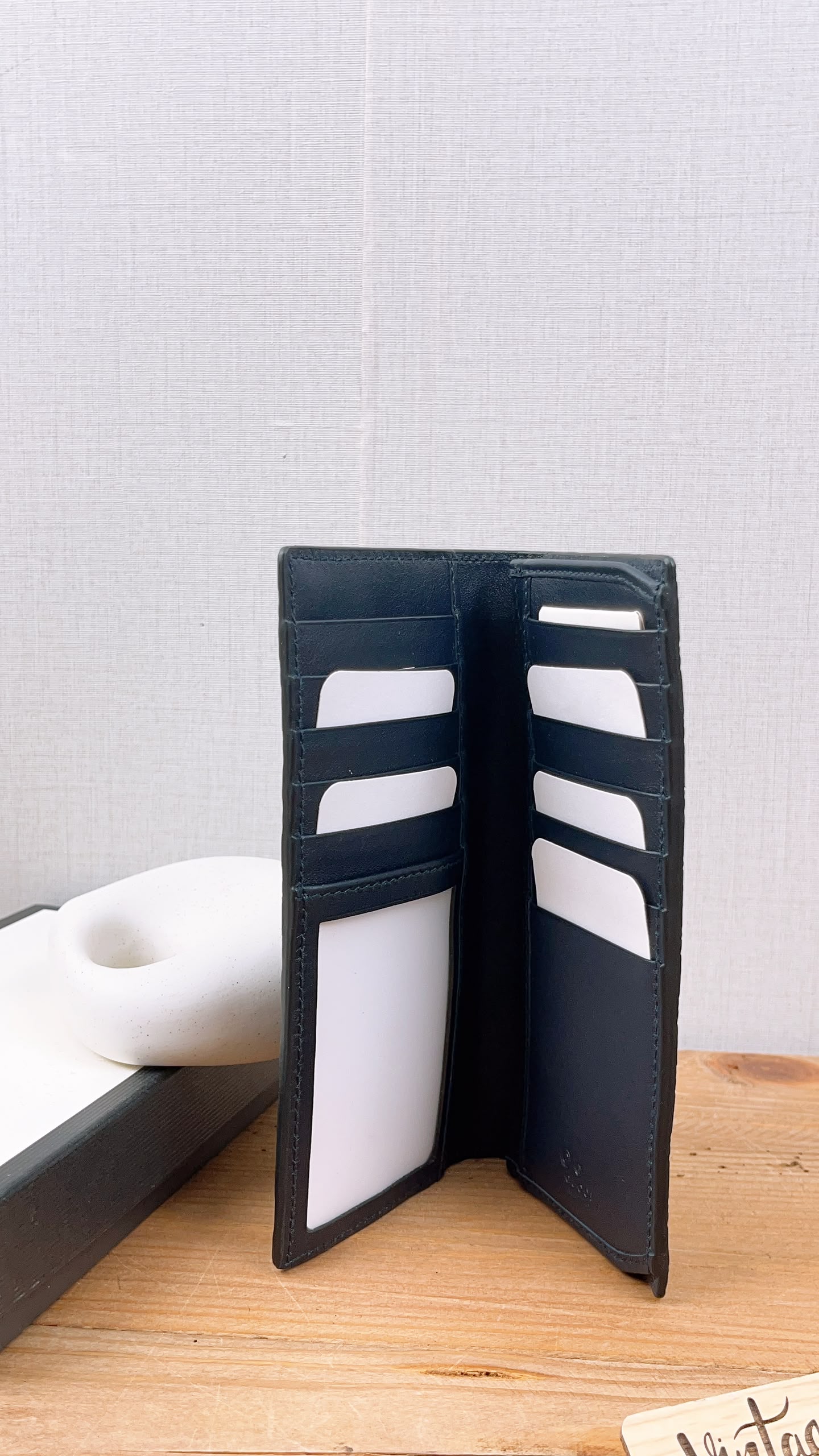 Gucci Navy Microguccisima Bifold Long Wallet
