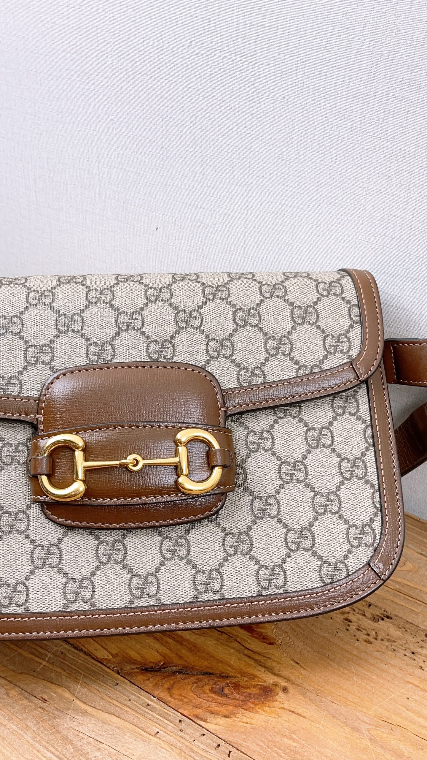 Gucci Brown Horsebit 1955 Medium Shoulder Bag
