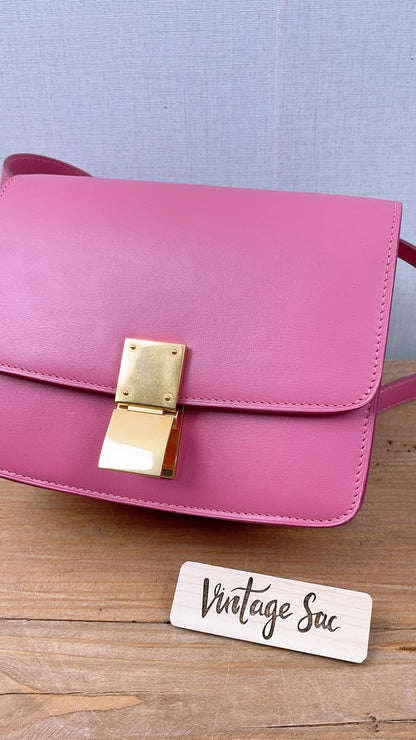 Celine Pink Calfskin Teen Classic Box