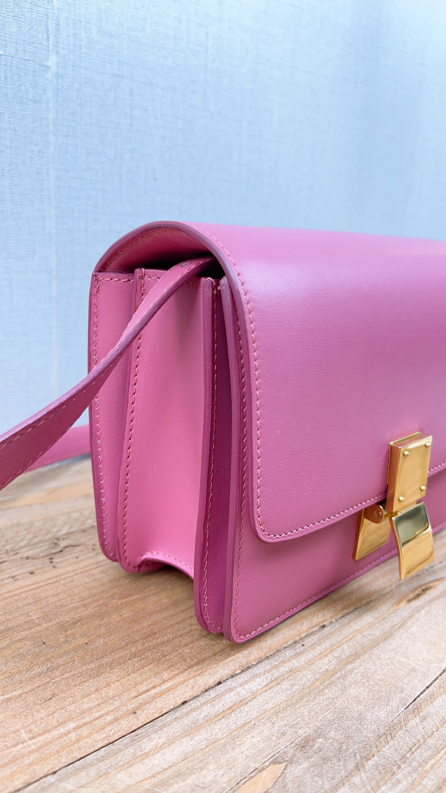 Celine Pink Calfskin Teen Classic Box