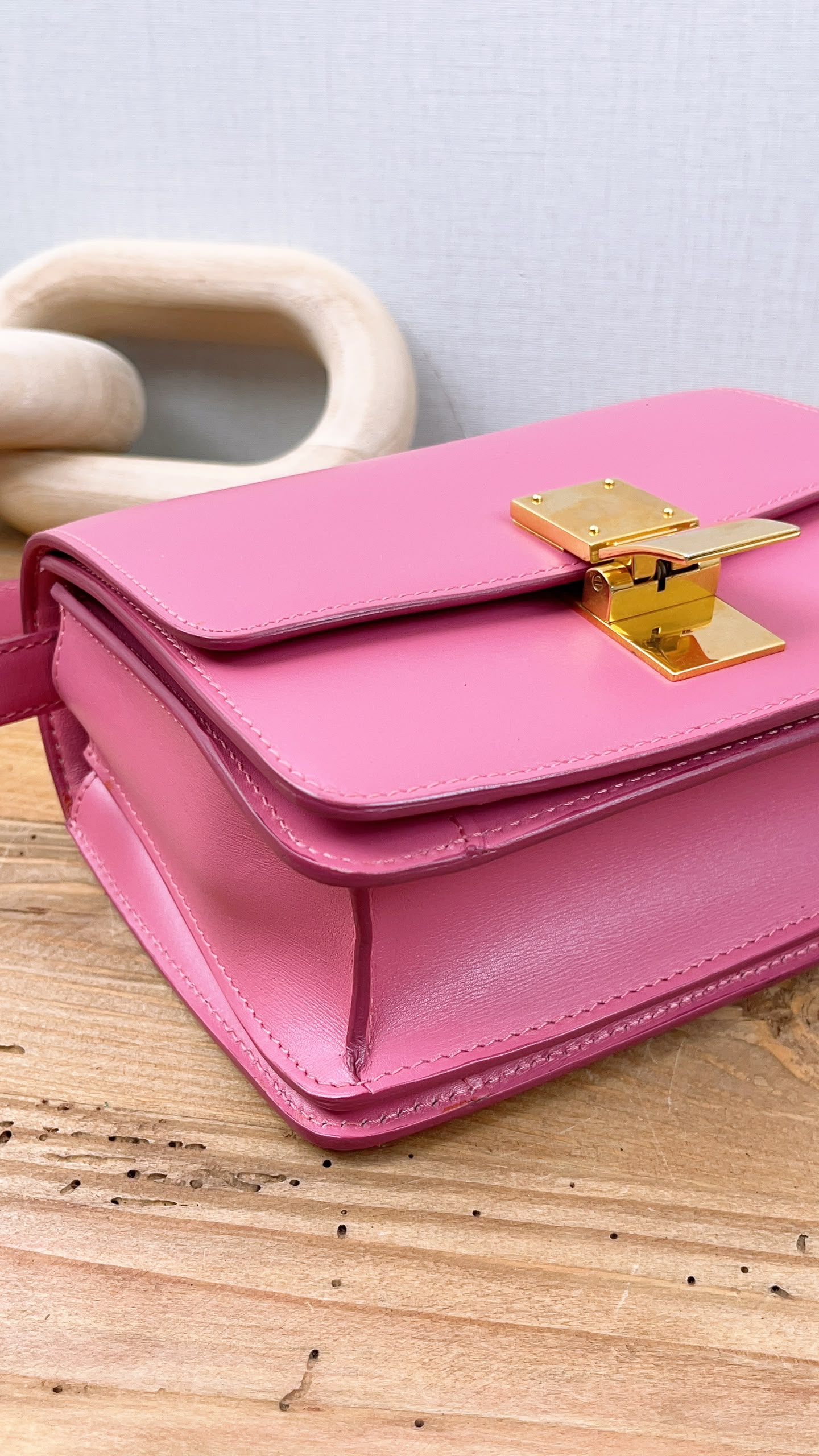 Celine Pink Calfskin Teen Classic Box
