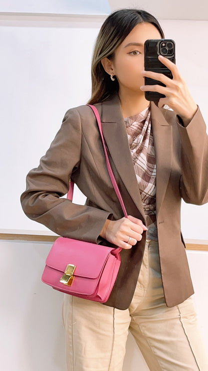 Celine Pink Calfskin Teen Classic Box