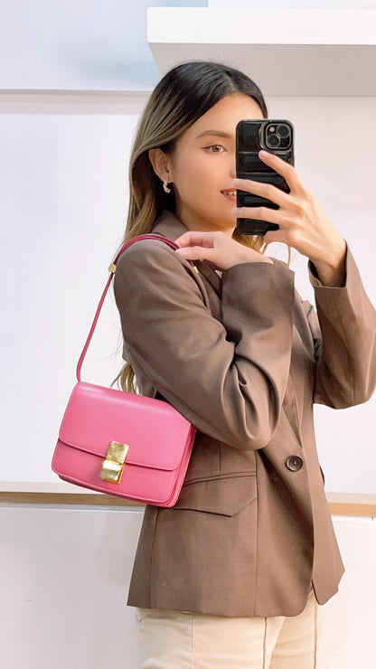 Celine Pink Calfskin Teen Classic Box