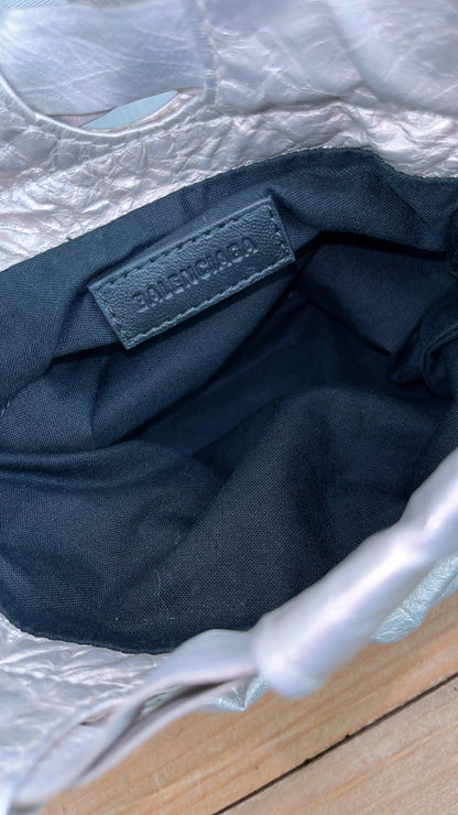 Balenciaga Metallic Light Gold Calfskin Small Trash Tote (SHW)