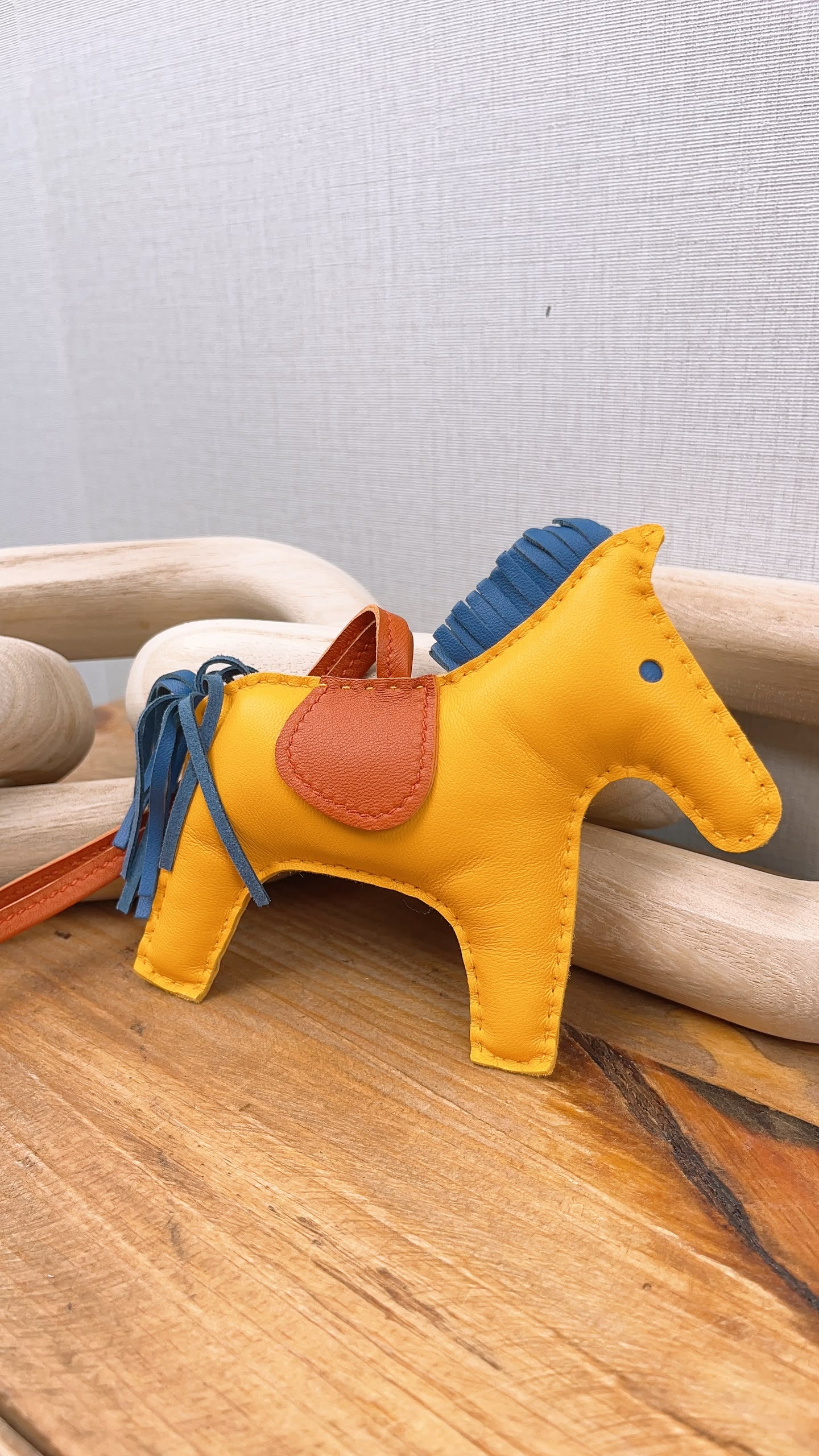 Hermes Jaune D'or / Bleu Agate / Cornaline MM Rodeo