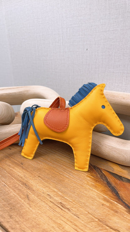 Hermes Jaune D'or / Bleu Agate / Cornaline MM Rodeo